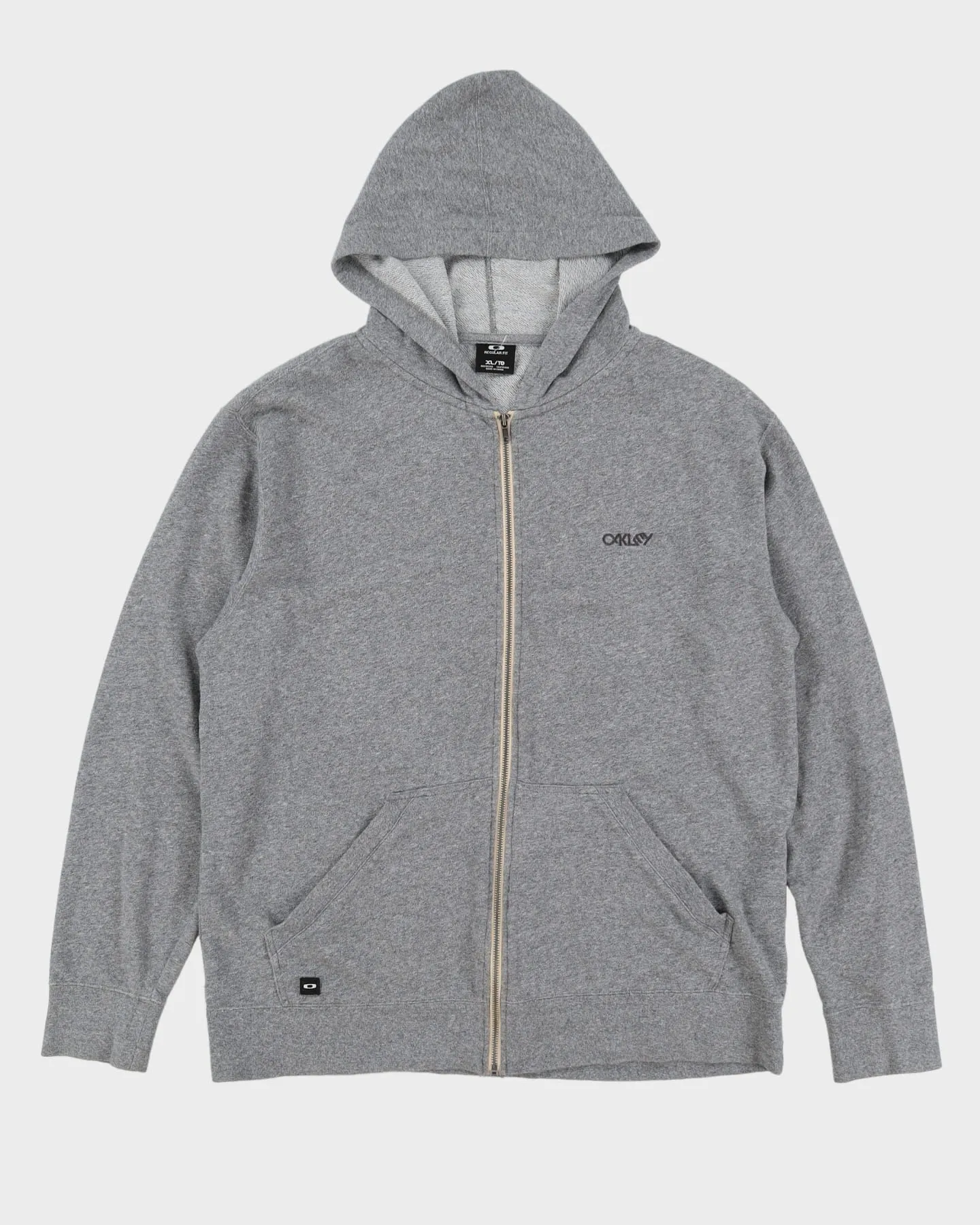 00s Oakley Grey Full-Zip Hoodie - XL