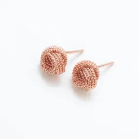 24K Rose Gold Vermeil Knot Studs