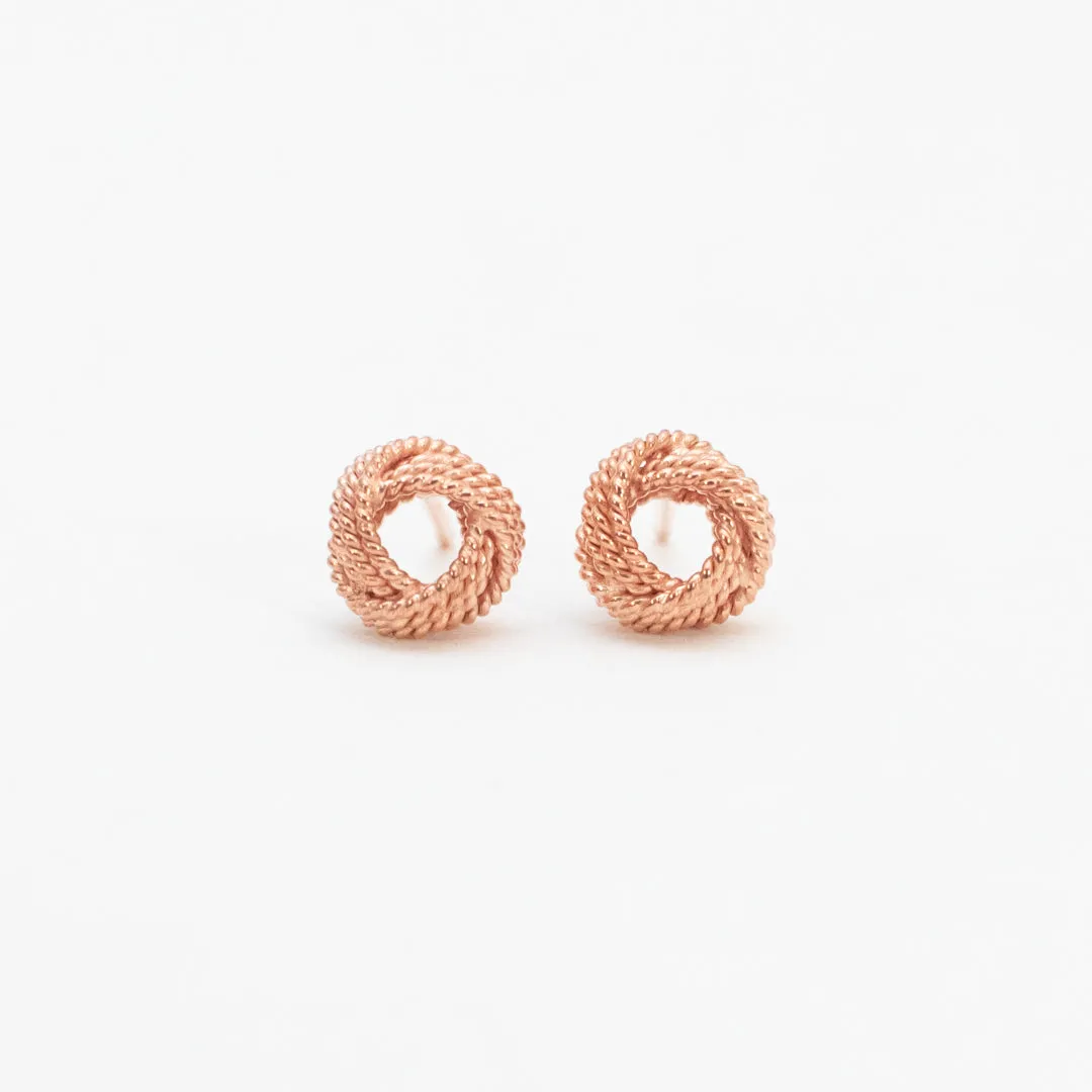 24K Rose Gold Vermeil Knot Studs