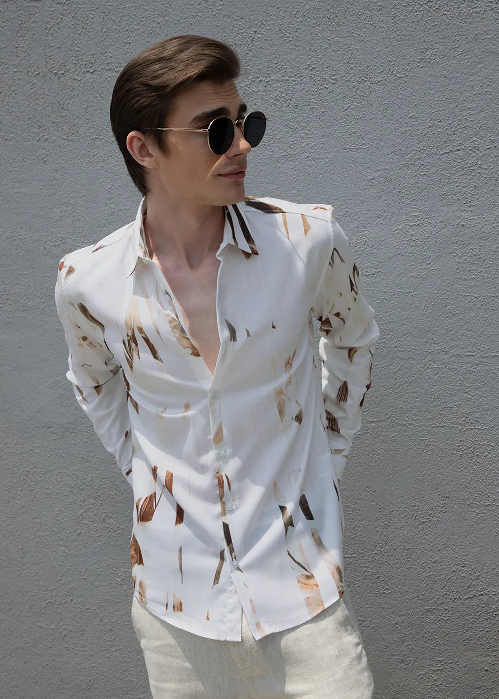 Abstract Brown Shirt