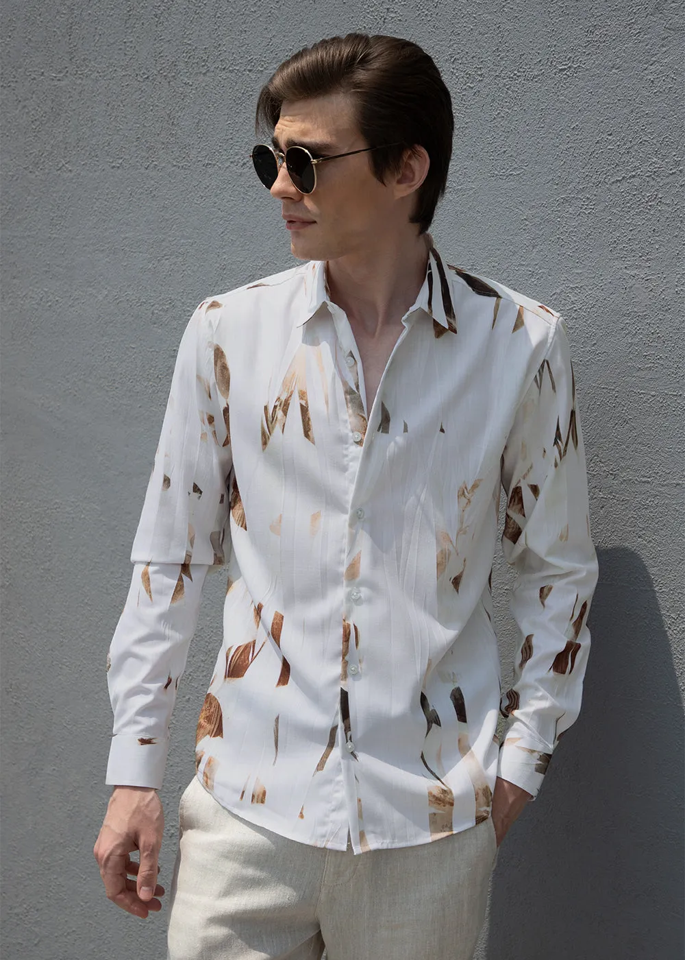 Abstract Brown Shirt