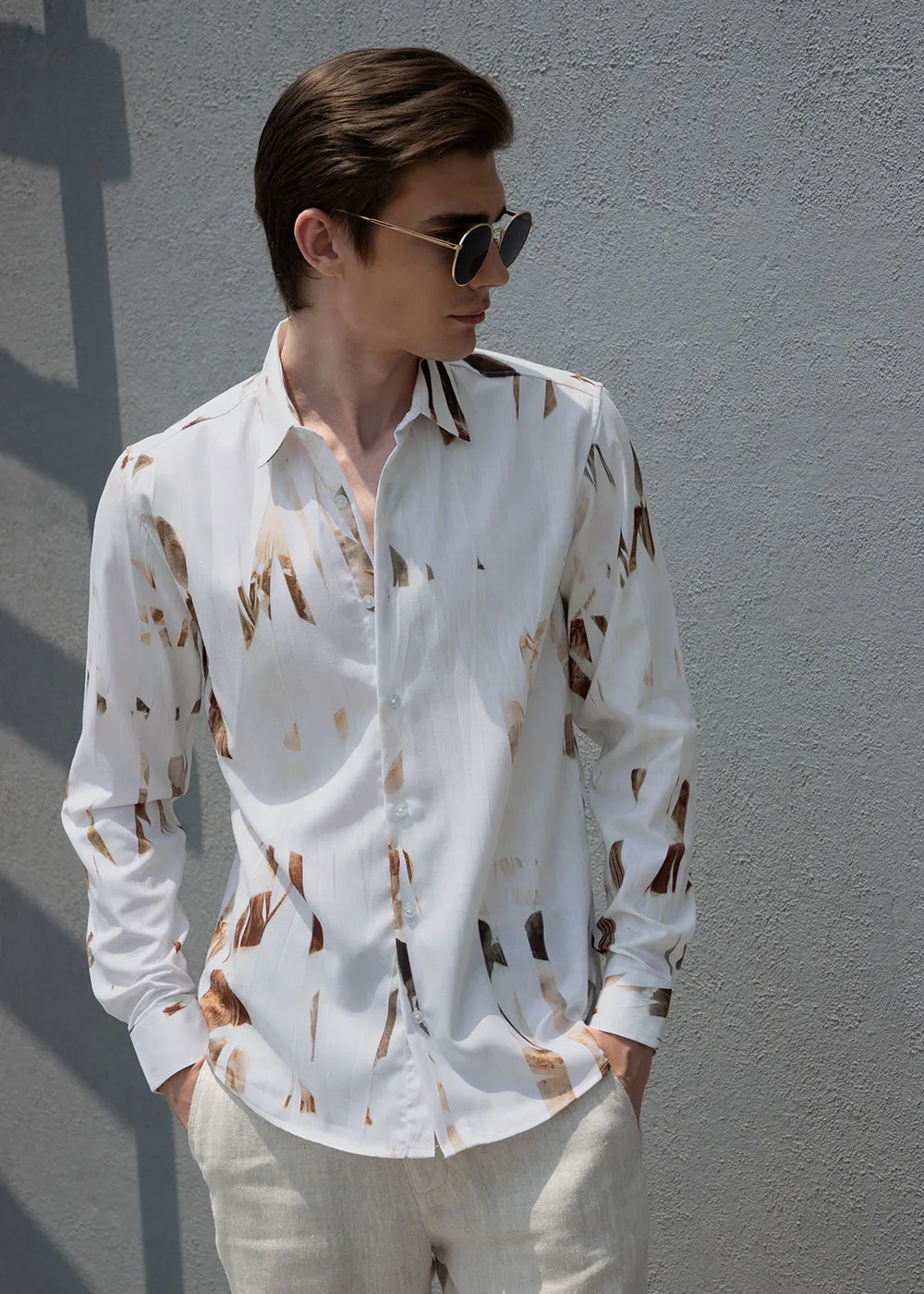 Abstract Brown Shirt