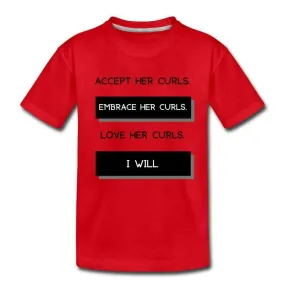 Accept Her Curls Toddler Boys T-Shirt