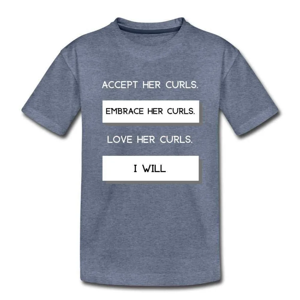 Accept Her Curls Toddler Boys T-Shirt