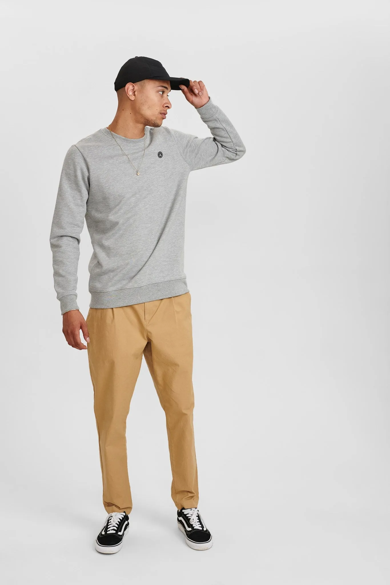 AKALLEN NOOS CREWNECK - Light grey mel