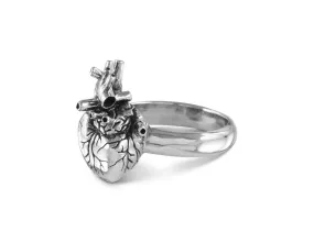 Anatomical Heart Ring - Silver