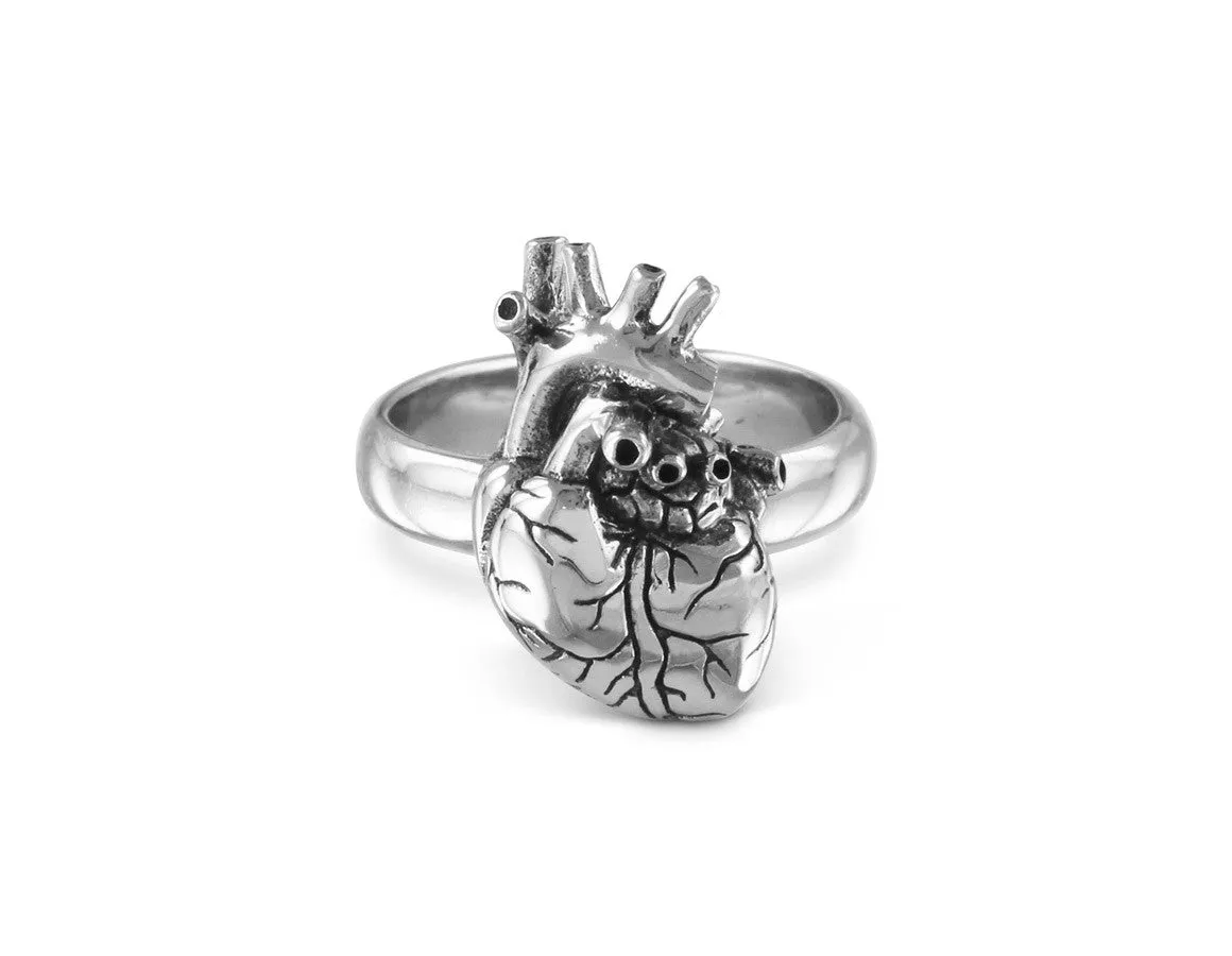 Anatomical Heart Ring - Silver