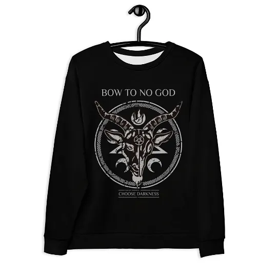 Atheïst Black Soft Goth Sweater  /  Gothic Clothes / Alternative Clothes