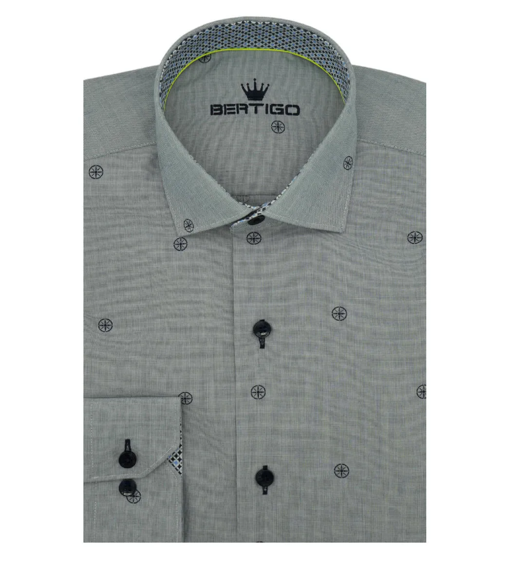 Bertigo Shirt | Noah-92 Navy Small Compass