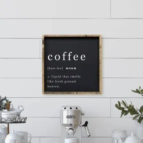 Coffee Noun Wood Sign