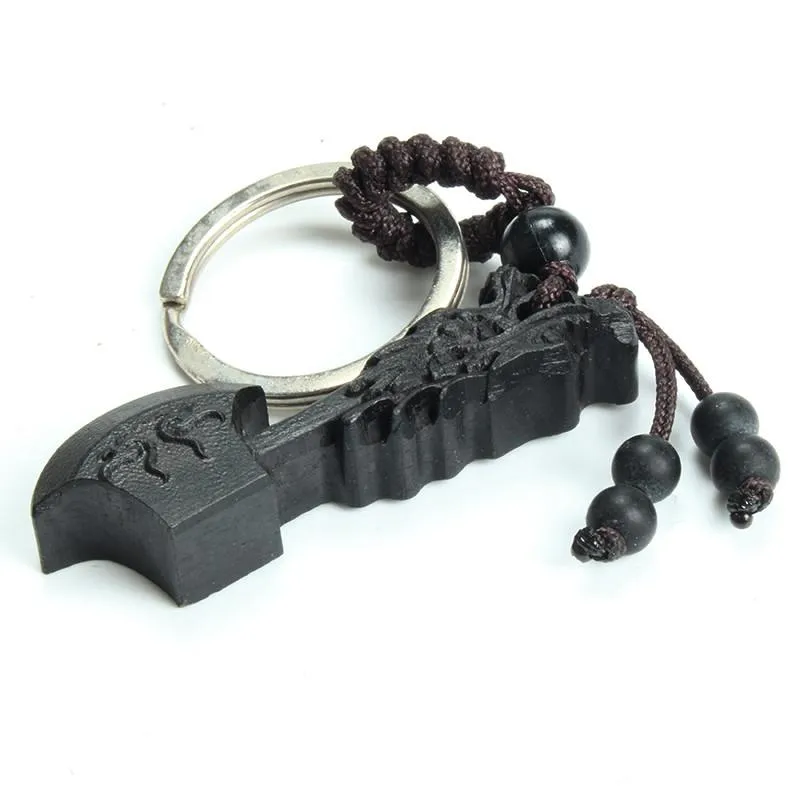 Ebony  Wood Wealth  Axe Key Chain