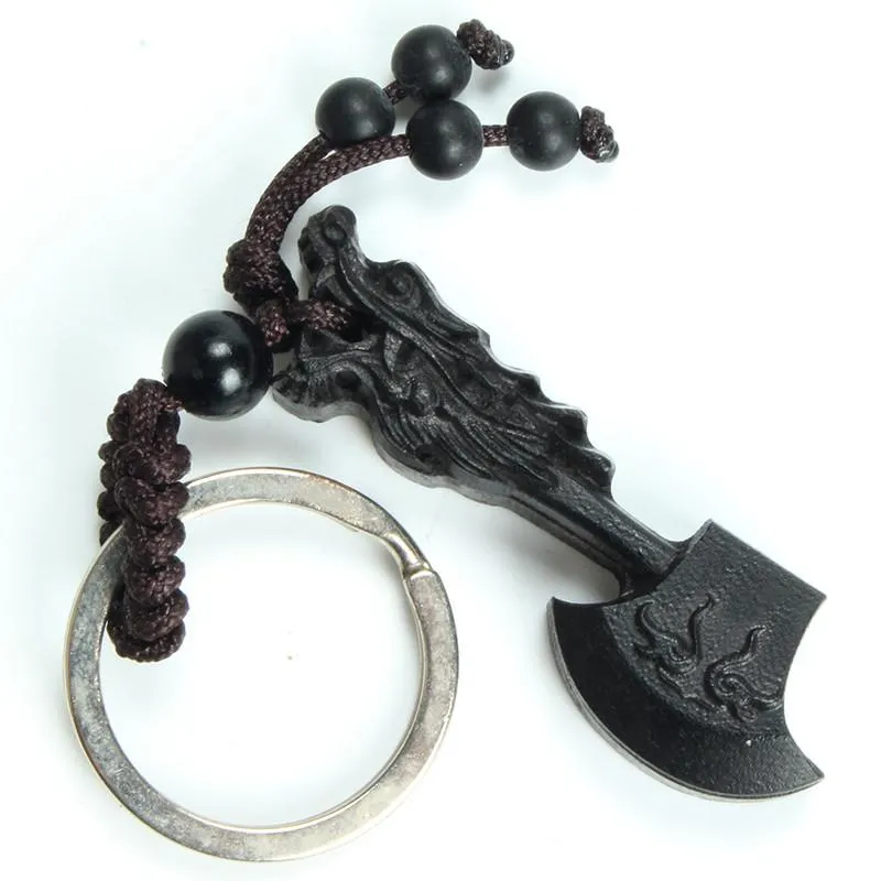 Ebony  Wood Wealth  Axe Key Chain