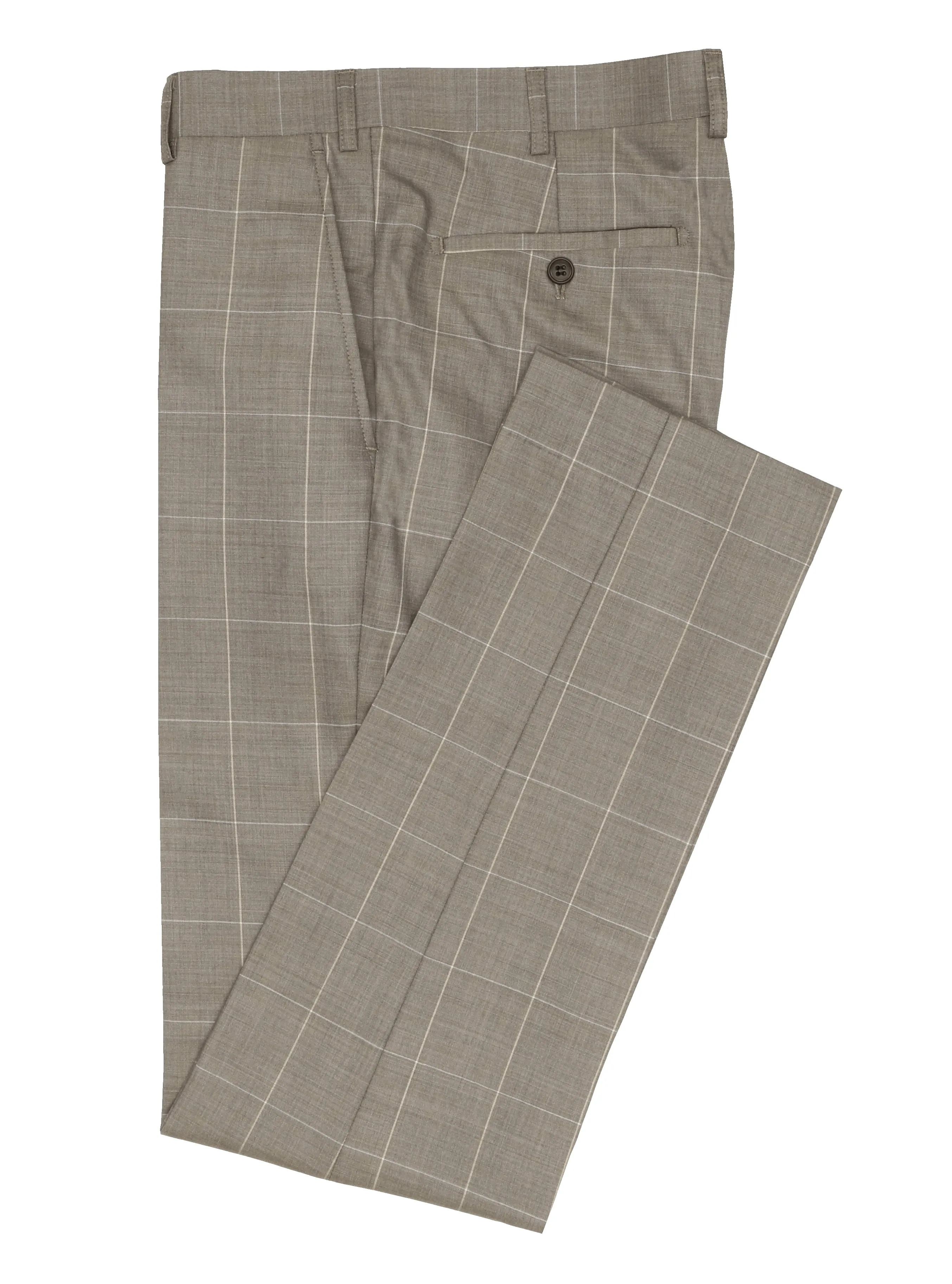 Lisbon Edward Beige Checked Suit