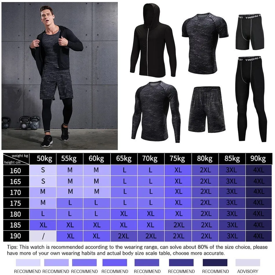 Men's Tracksuit Sports Suit Gym Fitness Compression Clothes