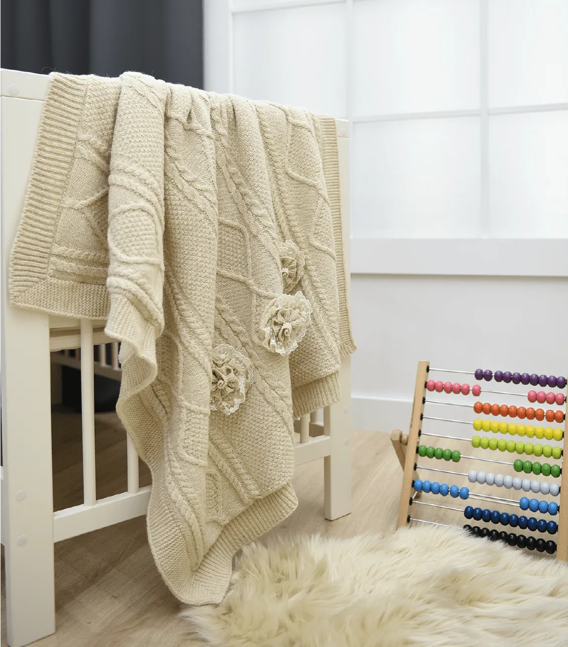 Nipperland  Strickdecke Babyblanket 85×100cm-6463