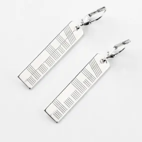 Ogham Silver Earrings