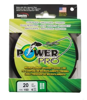 Power Pro Moss Green 20 lb 150 yds Braided Fishing Line