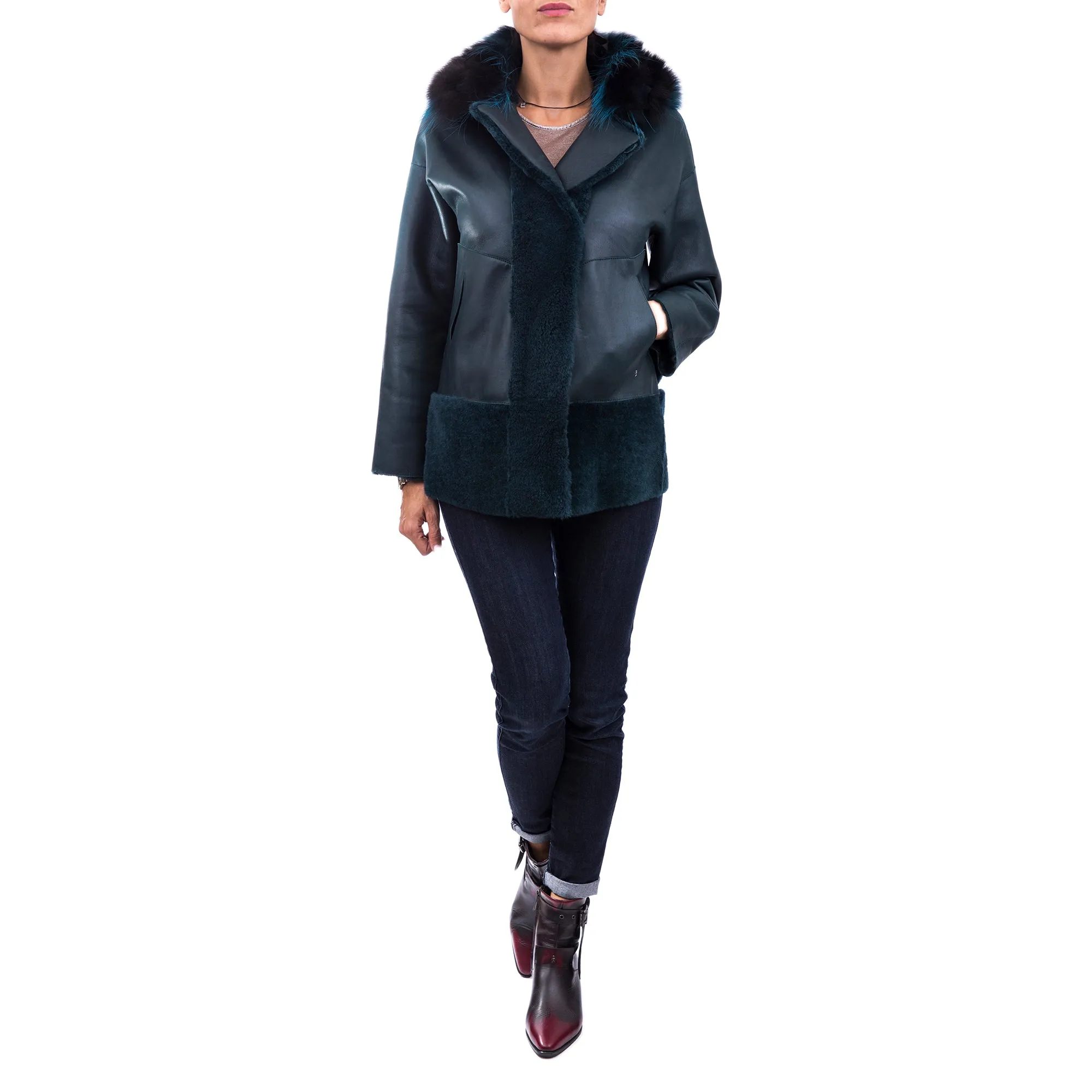 Reversible Lamb Jacket with Fur Pacaja Baltico