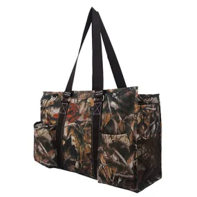 SALE ! Brown Camo NGIL Zippered Caddy Large Organizer Tote Bag