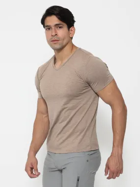 Slub V-neck T-shirt Nomad