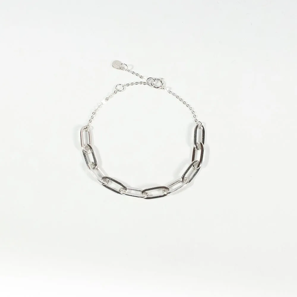 Small Paperclip & Chain Bracelet