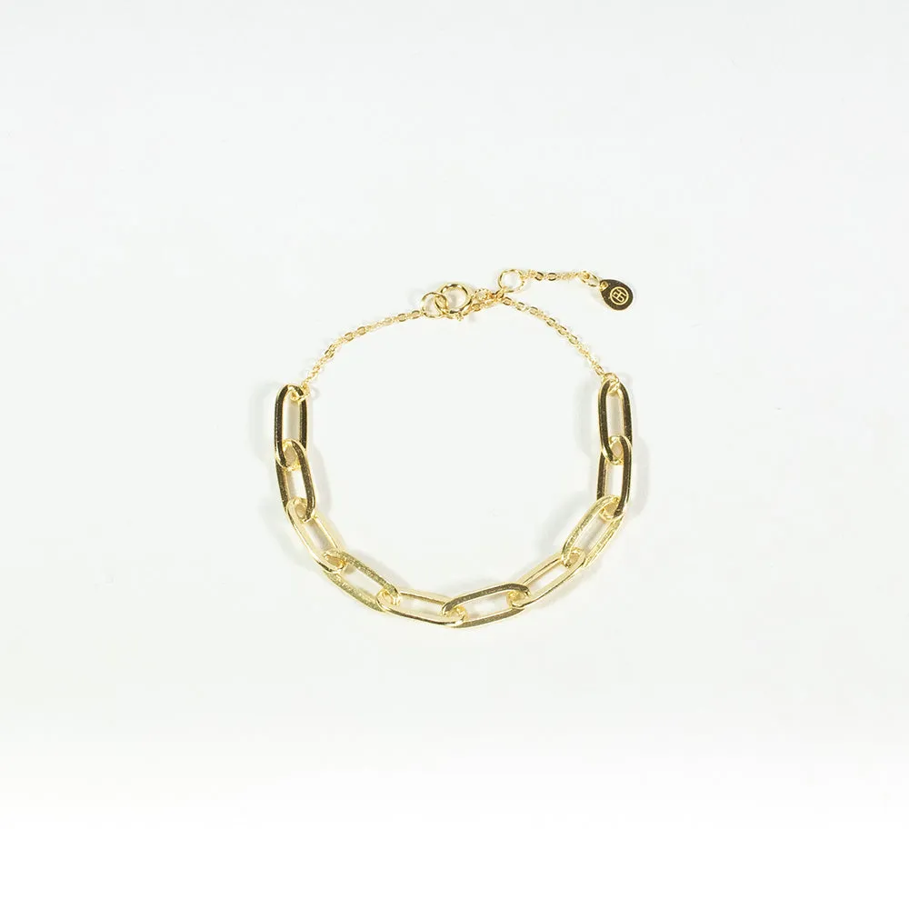 Small Paperclip & Chain Bracelet