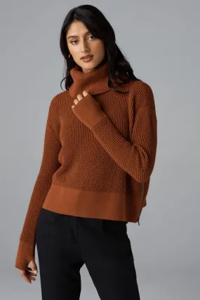 The Cropped Mockneck Sweater