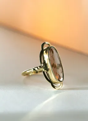 Trixie smoky quartz ring 14k gold