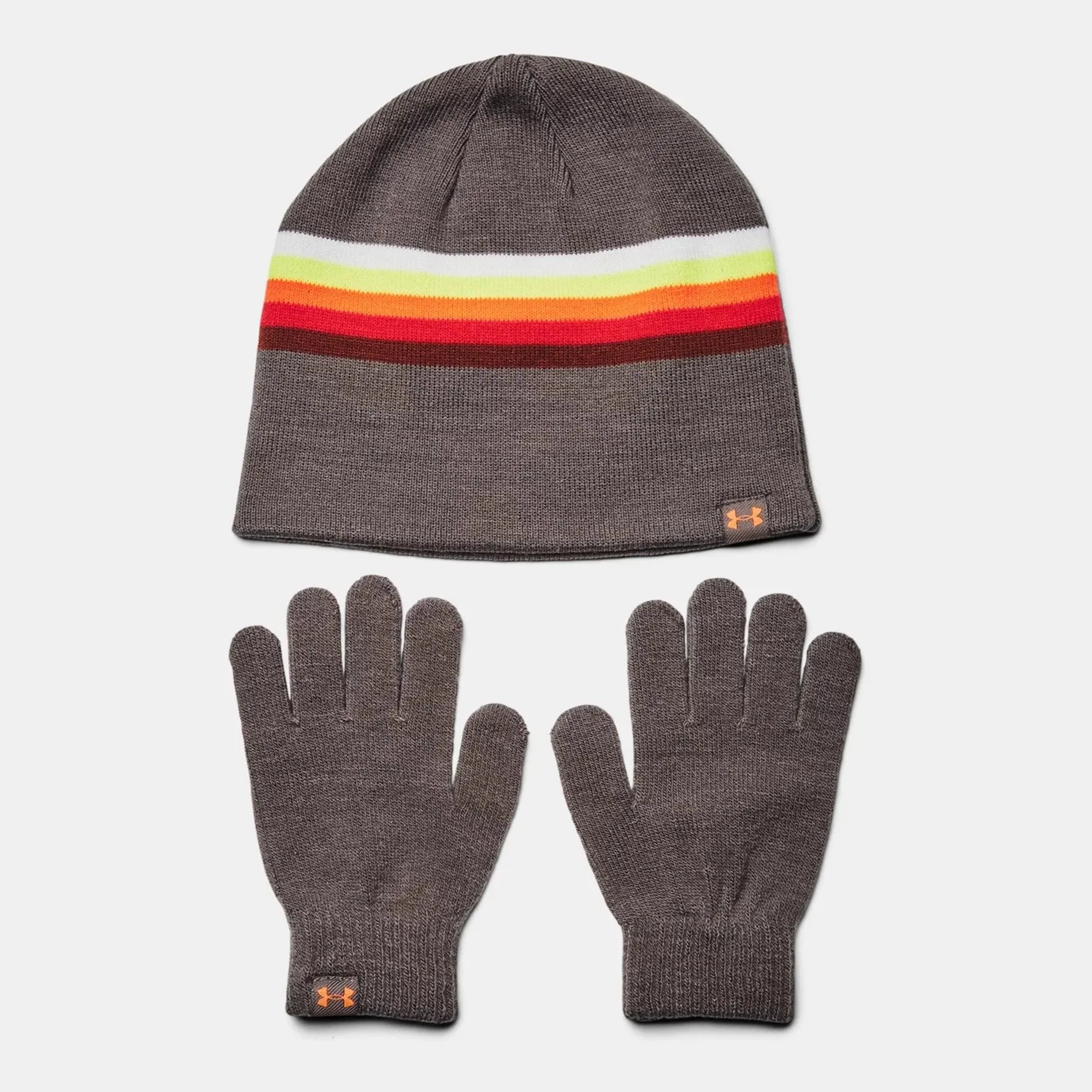 Under Armour Fresh Clay/Bolt Red Beanie/Glove Combo