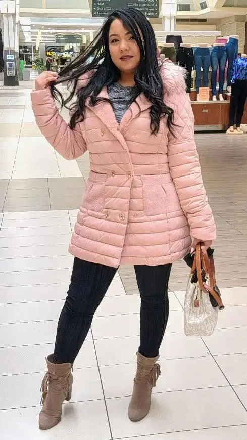 Winter Coat Specifications: | Mid-Length Hooded Faux Fur Lined Quilted